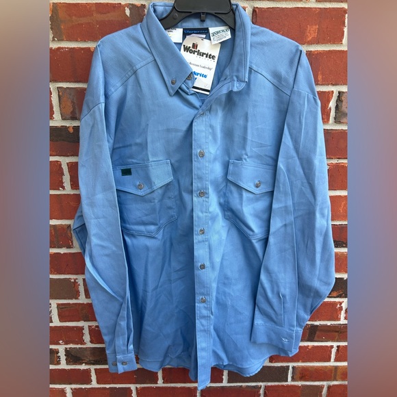 Workrite Other - NWT Workrite FR Indura Westex Flame Resistant Light Blue Long Sleeve 2XL Shirt